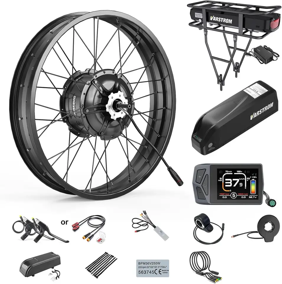 48V1000W Rear Hub Motor Kit - Snow Ebike Conversion Kit for 20"/26" Fat Tire Rear Wheel Bikes for Snow/Beach Bikes Electr