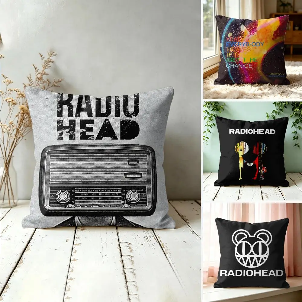 British Band R-Radiohead Cushion Cover Square Pillow Bedroom Sofa Leisure Comfort Living Room Home Decoration 40X40