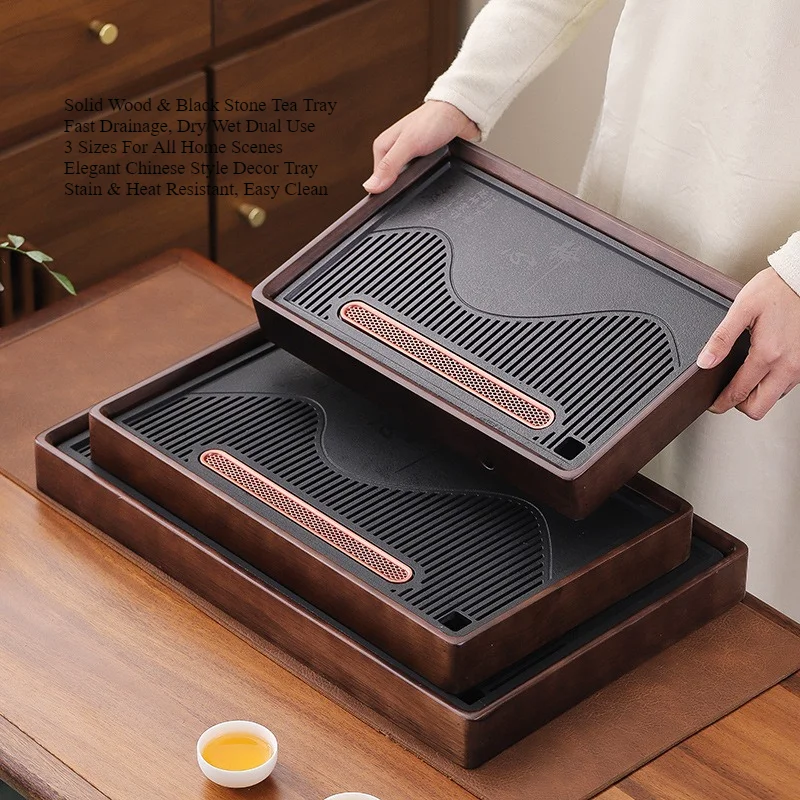 Imitation Wujinshi Tea Tray for Home Use, Simple and Elegant for the Living Room, High-End Kung Fu Style, Tea Set Not Included