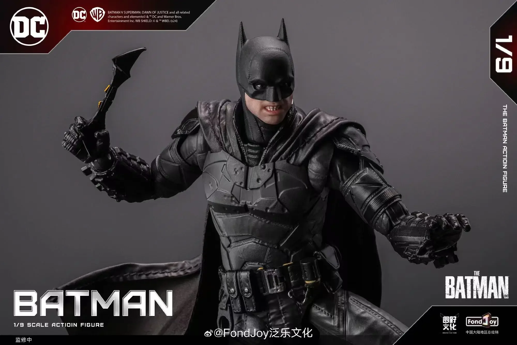 Original Fondjoy The Batman Anime Figure Robert Batman Action Figure 1/9 Scale 2024 New Children Toys Decoration Birthday Gift