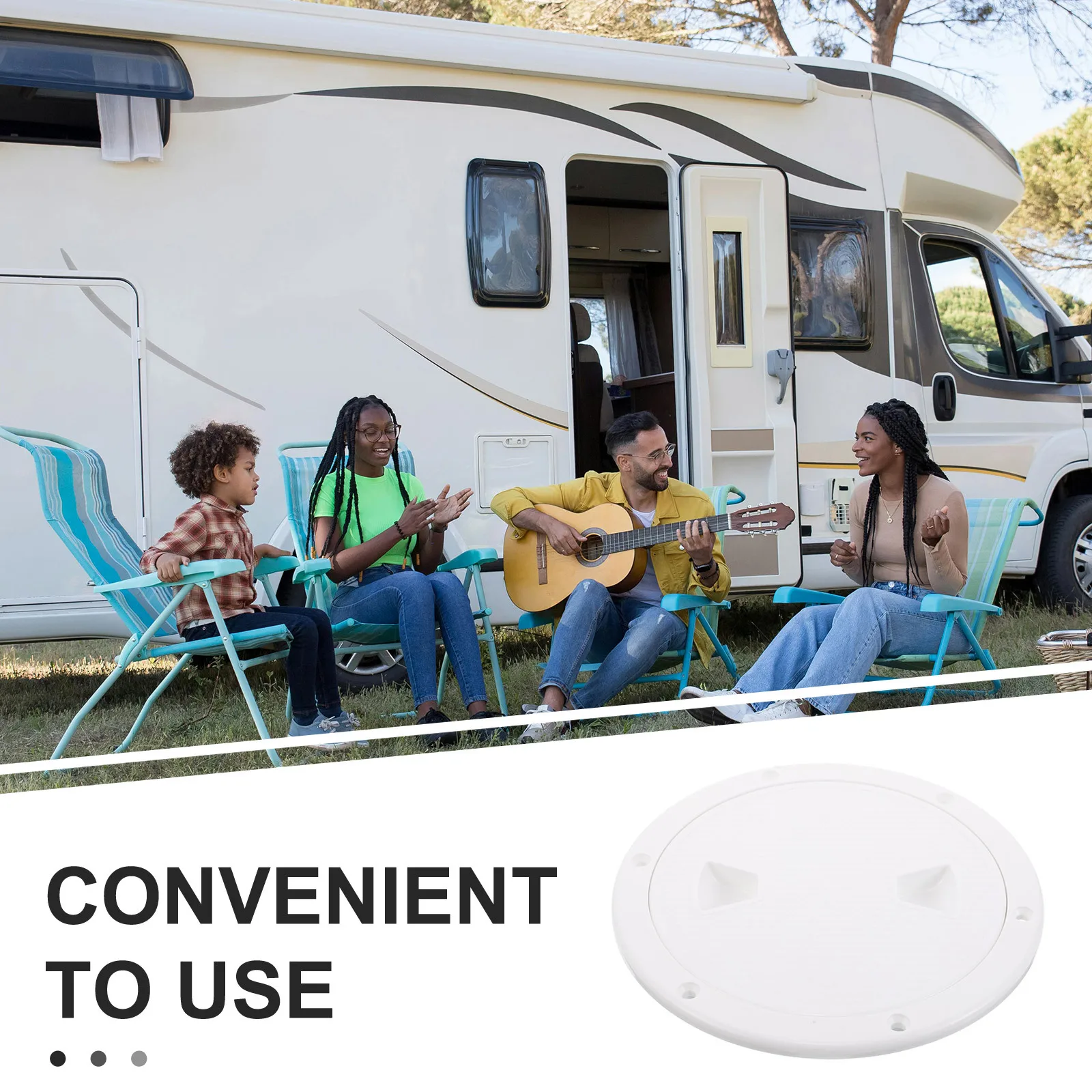 1 مجموعة مستديرة ABS البحرية سطح السفينة غطاء فتحة مقاوم للماء عدم الانزلاق قارب يفقس غطاء الوصول الدائري لتخزين يخت Rv