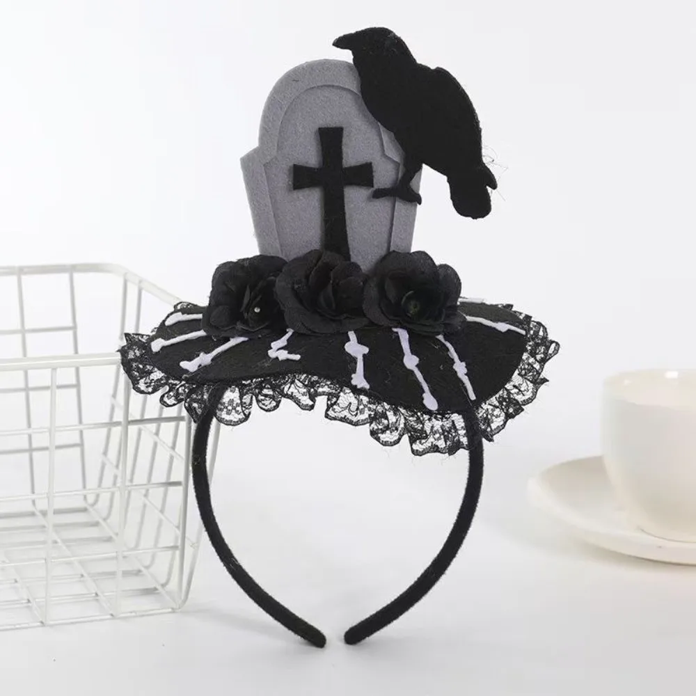 

Lace Halloween Witch Hat Hair Hoop Cartoon Headband Halloween Party Hair Band Party Decor Hat Sequin Cone Hat Headband Men