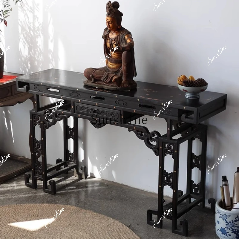 Calligraphy table small picture writing desk Chinese solid wood antique Ming and Qing Dynasties  FT