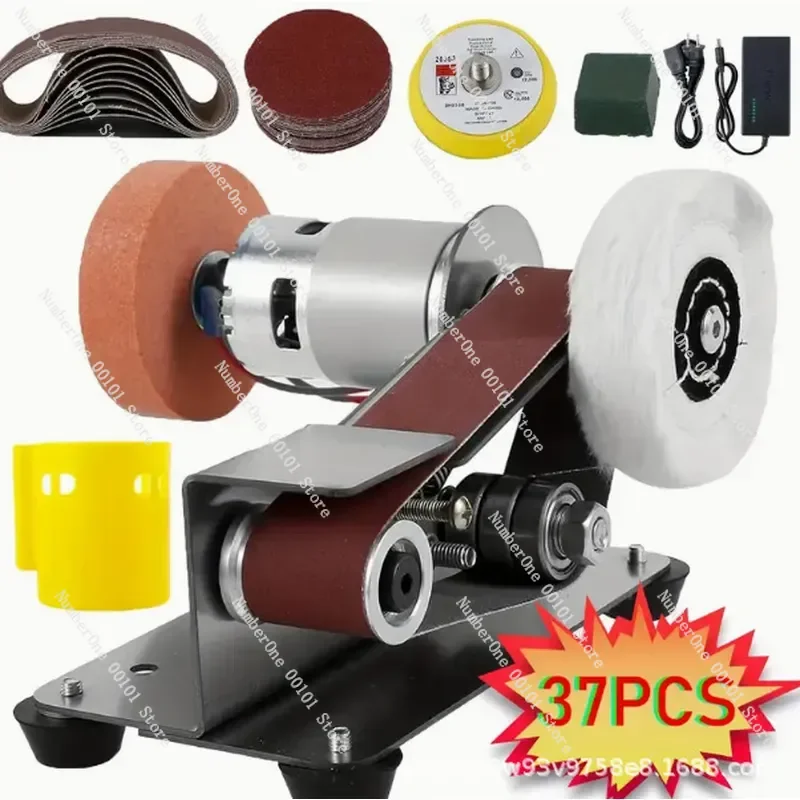 for 15 Degree Multi Functional Mini Electric Belt Sander Polishing Machine Woodworking Grinding Knife Sharpening Tool