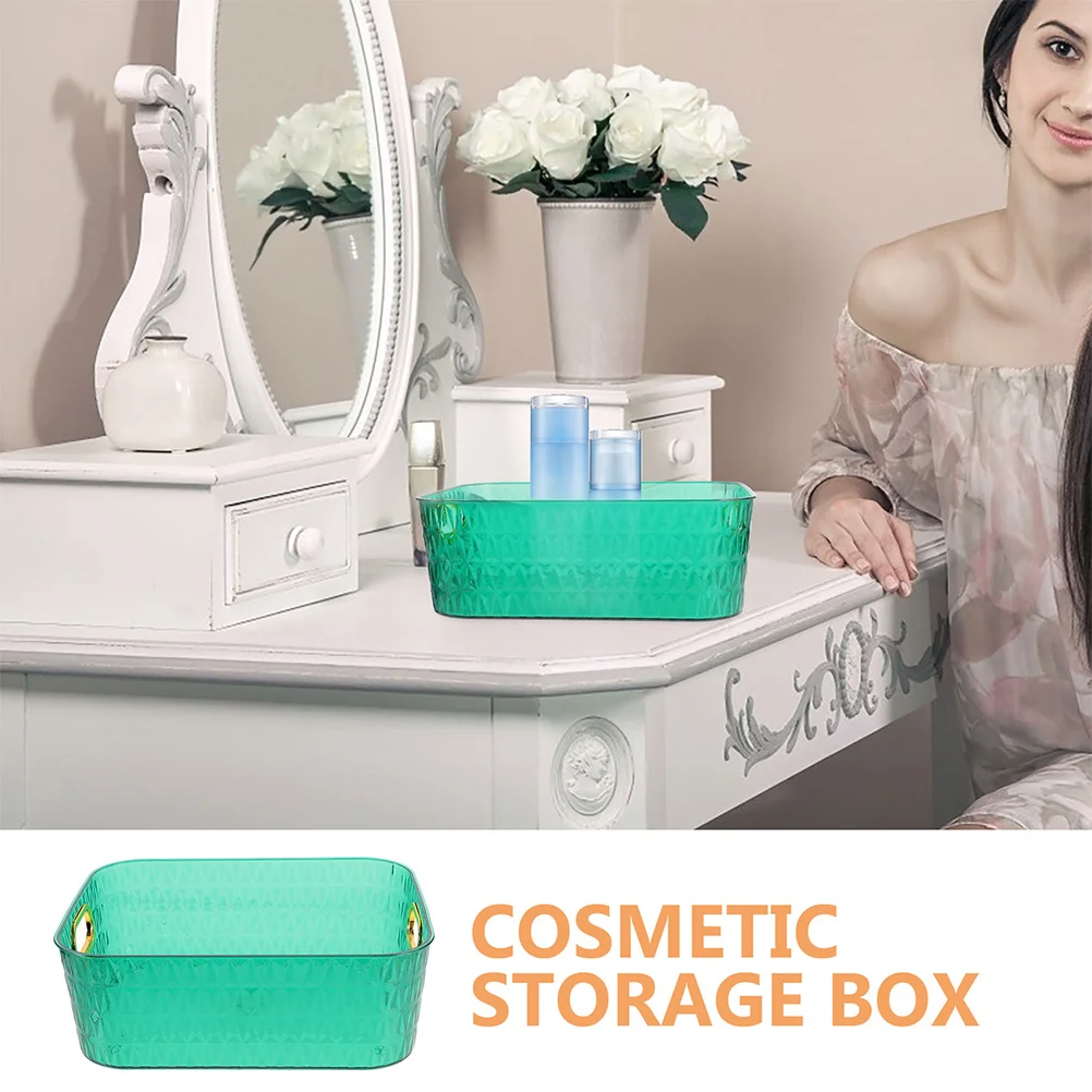 

2Pcs Desktop Transparent Storage Box Large Capacity Makeup Organizer Bathroom Countertop Holder Skincare Kitchen