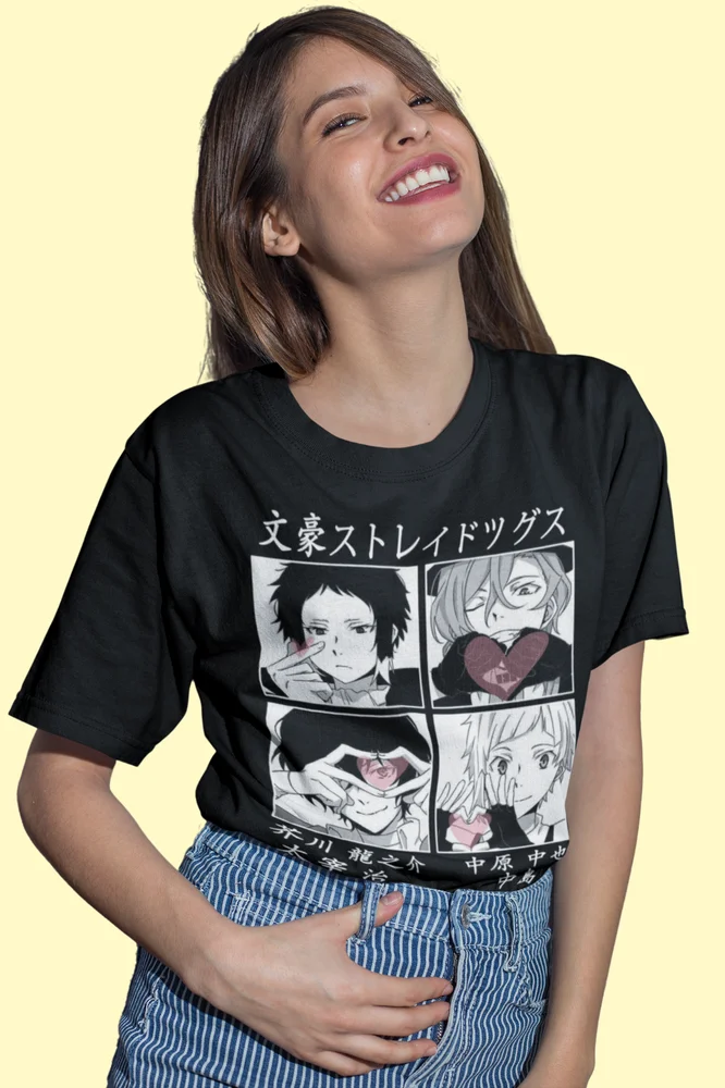 Bungou Stray Dogs Shirt,Dazai Osamu,Nakahara Chuuya,Nakajima Atsushi,Akutagawa