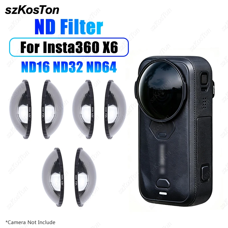 Für Insta360 X6 ND-Filter-Kit Optisches Glas ND16 ND32 ND64 Neutraldichtefilter für Insta360 X6 Zubehör