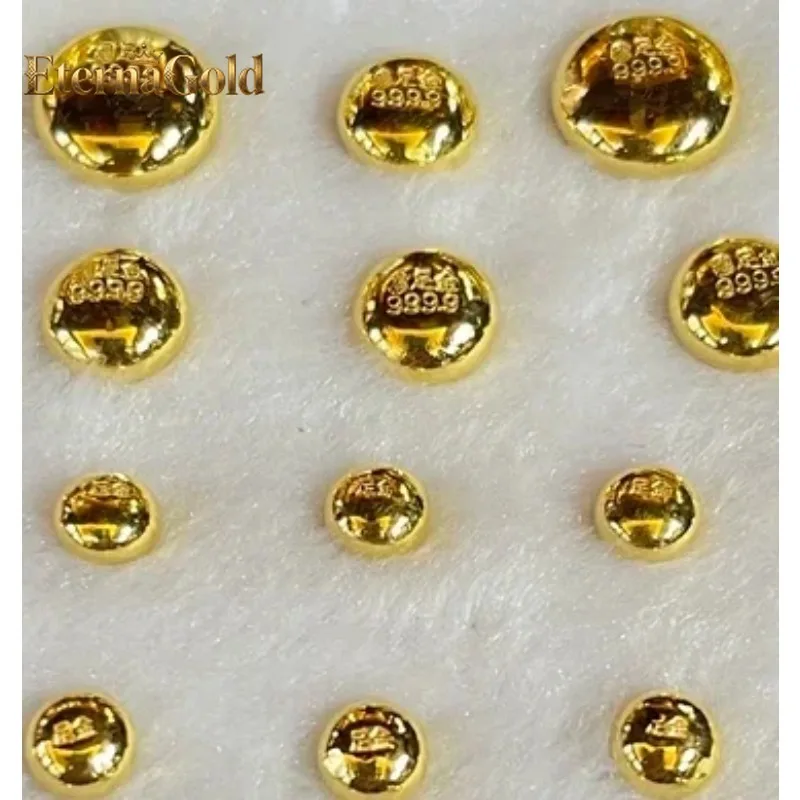 

EternaGold 100% 24k pure gold beans fine gold balls 999 real gold beads 1g