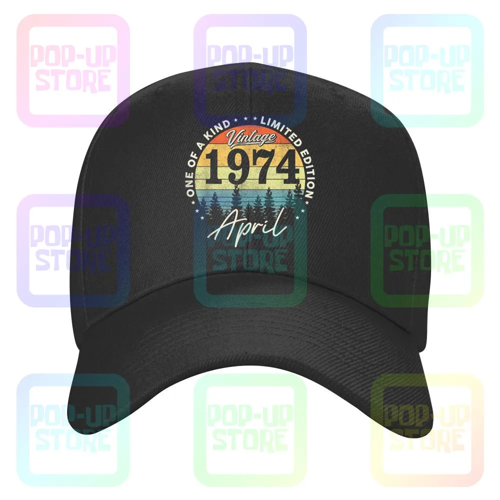 

April 47 Years Old Vintage 1974 47Th Birthday Caps Baseball Cap