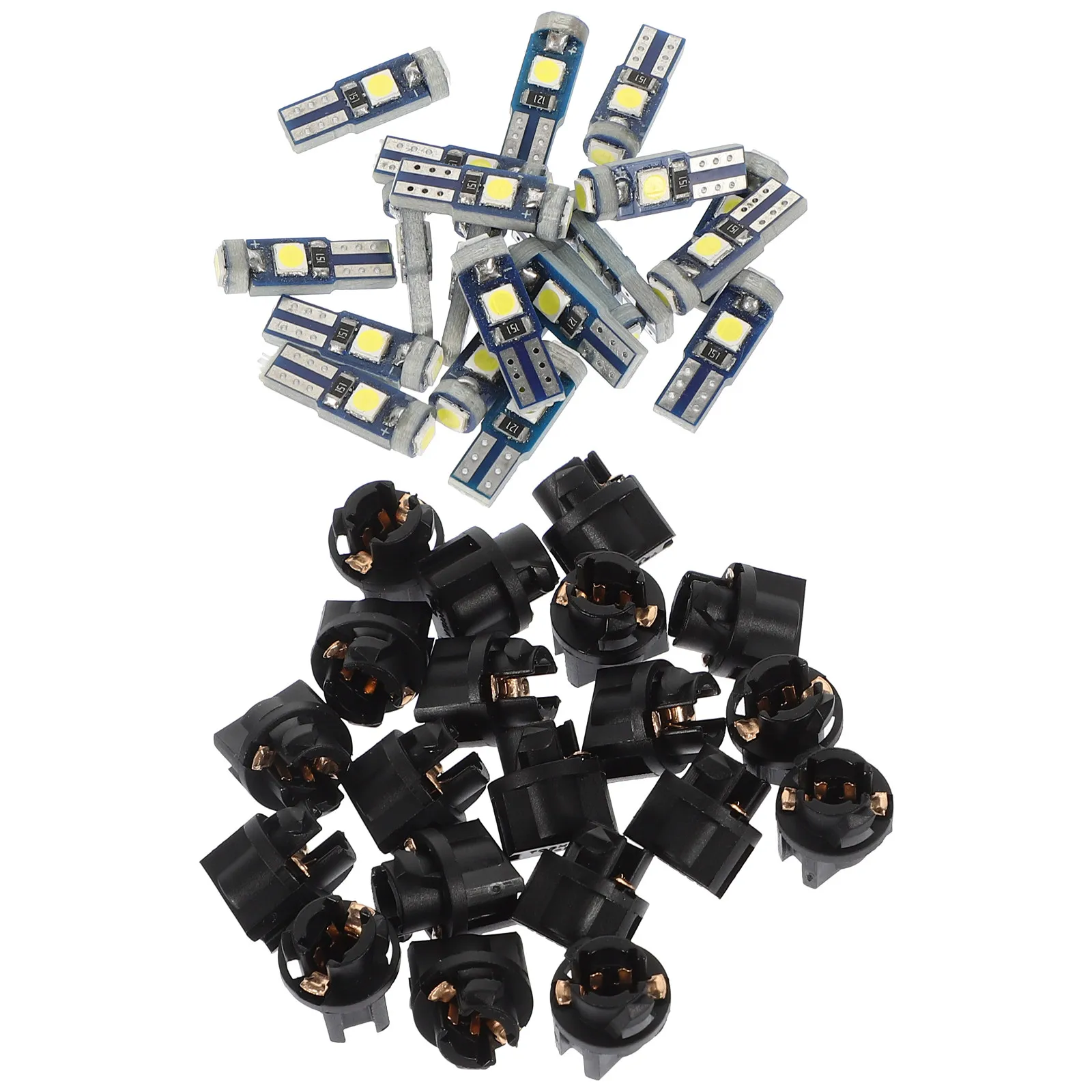 20pcs Light Bulb T5 3 Lamp Car Interior Dash Lights Lights Dash Instrument Cluster Mini Bulbs for Truck Accessories
