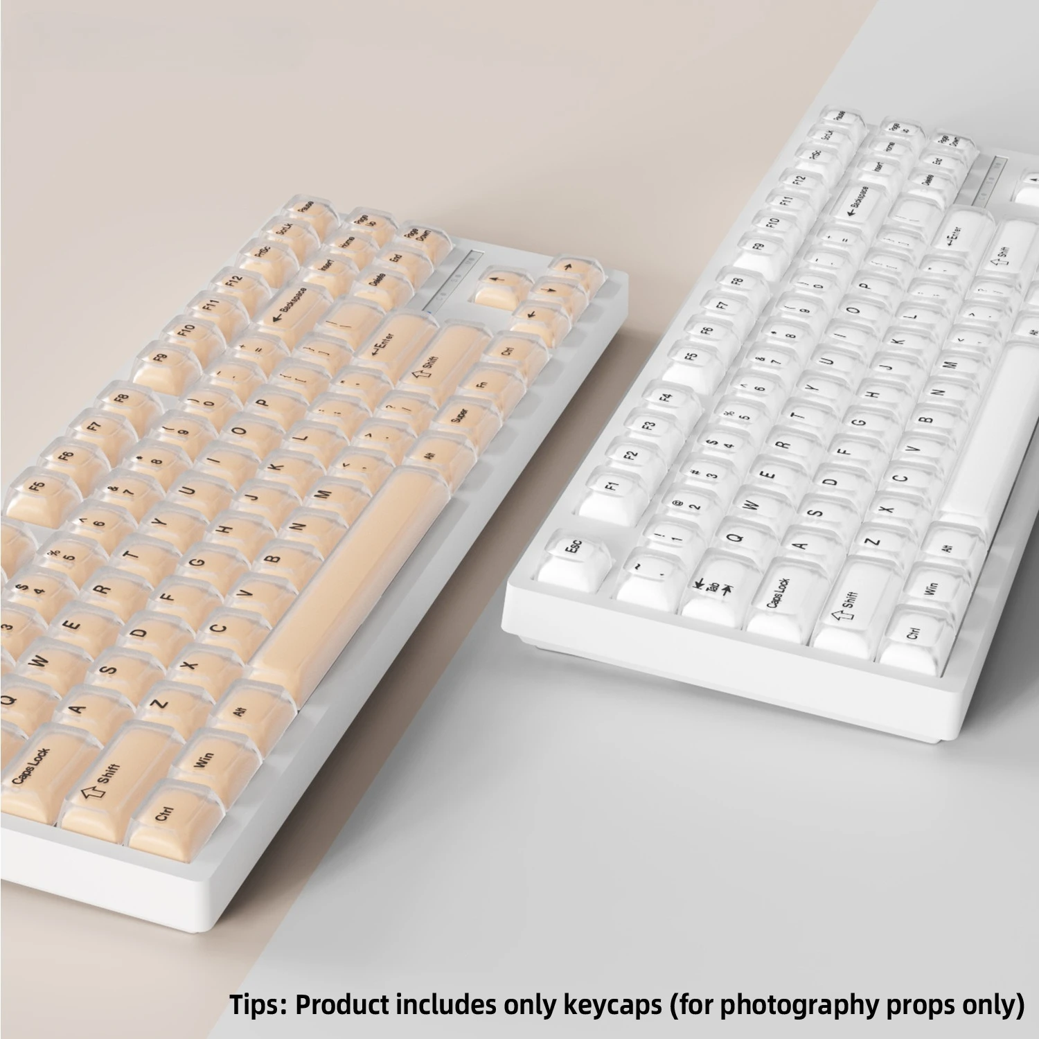 

Mechanical Keyboard Jelly Keycaps with Customizable Foundation Liquid Design CSA Height Key Caps Keyboard DIY