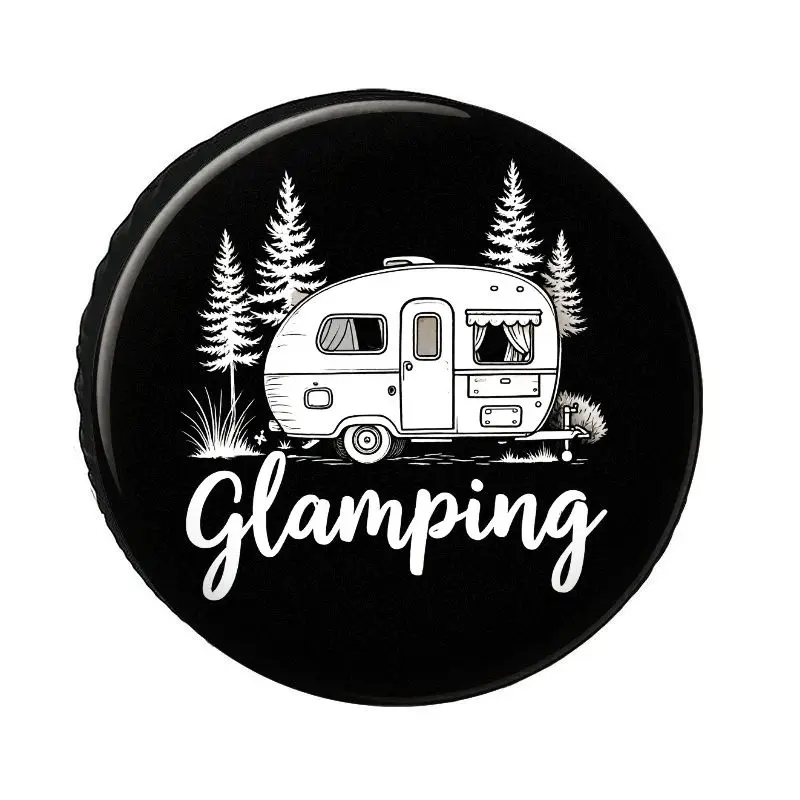 High-Quality Polyester Glamping RV Camping Tire Cover, Sun And Dust Protection, Outdoor Travel Spare Tire Cover, For RV And Off