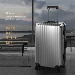 Aluminum Magnesium Alloy Trolley Case20Universal Wheel Business Boarding Travel Luggage Men's and Women's Password Luggage Consi