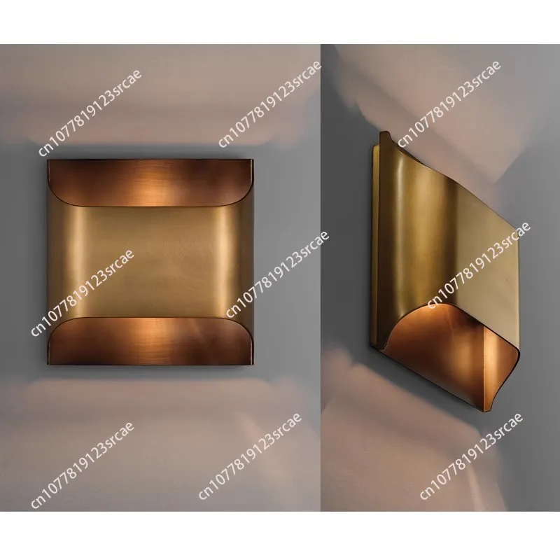 

for New all-copper wall lamp modern minimalist designer creative study living room aisle bedroom background wall stairs