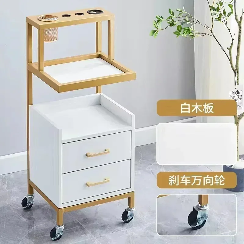 Beauty Salon Tray Auxiliary Car Wheels Cleaning Cart Professional Furniture Hairdresser Aesthetic Carrello Reception Barber