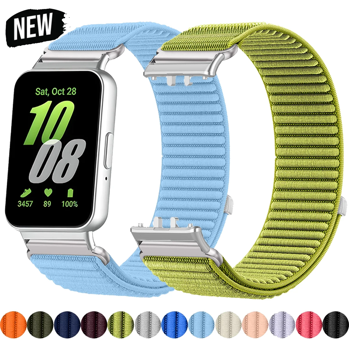 

Нейлоновый ремешок для Samsung Galaxy Fit 3, аксессуары, регулируемый сменный ремень, спортивная петля, браслет Correa на запястье Galaxy fit3, ремешок