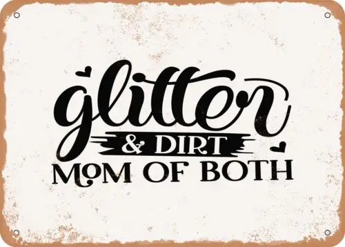 Металлический знак-блестящий и грязевой мамы-2 винтажных знака