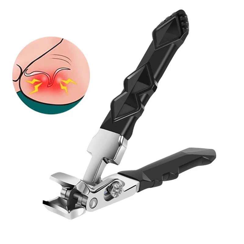 Angled Head Nail Clippers Seniors Ergonomic Toenail Clipper for Thick Nails Professional Nail Cutter Trimmer Manicure Tool