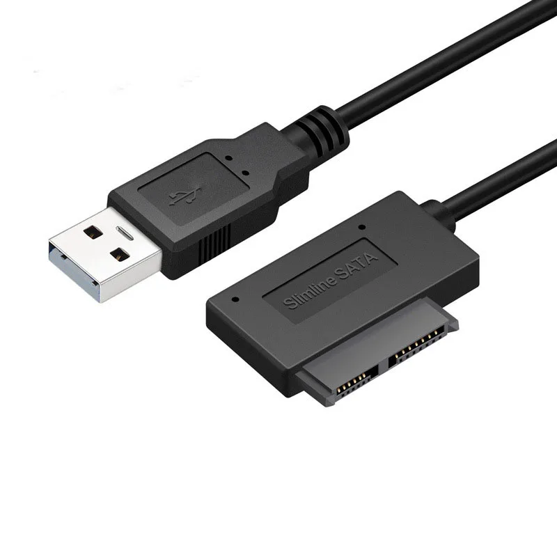 

USB Easy Drive Cable Slimline SATA13pin Optical Drive Cable SATA7+6-pin Adapter Cable Supports Recording