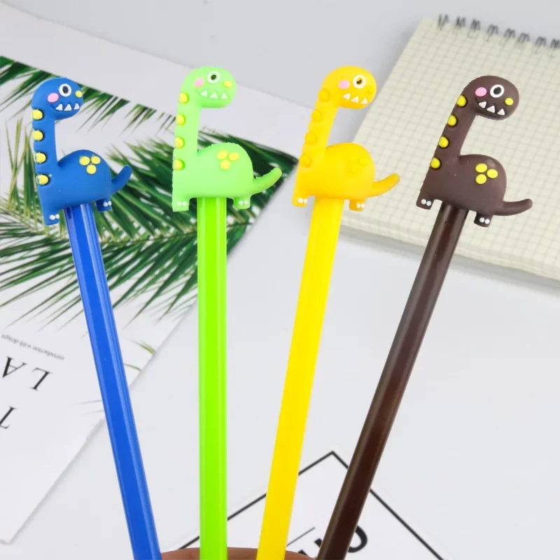 24pcs new cartoon cute long-necked dinosaur gel pen student stationery gel pen factory direct can be customized