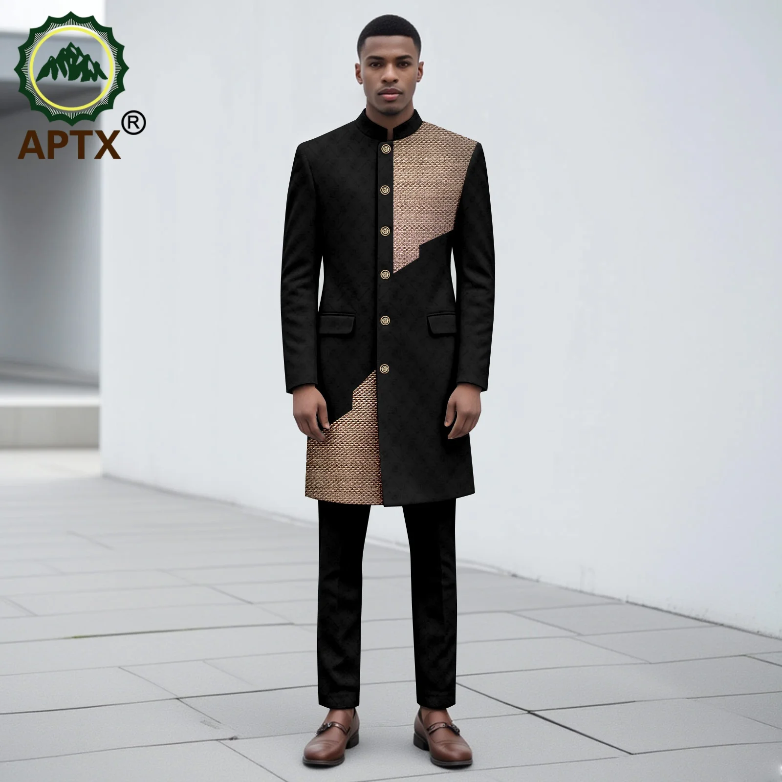 

Men`s Suit African Clothing Fashion Dashiki Single Breasted Jacket and Trousers Custom Slim Fit Wedding 2 Piece Set 2516083