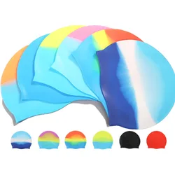 Silicone Swimming Cap High Quality Adult Swimming Gear High Resilience Waterproof Dry Hair Swimming Cap for Both Men and Women