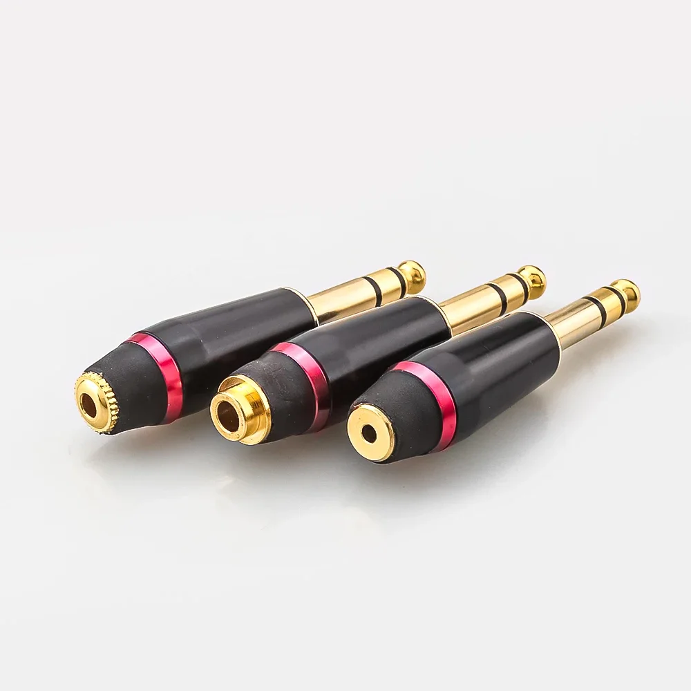 Gold Plated 2.5mm/3.5mm/4.4mm Balanced Female to 1/4 6.35mm TRS Male Adapter Converter