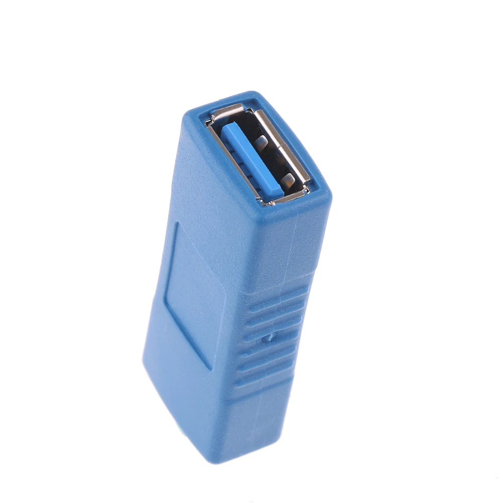 F/F Consumer Electronics Black Blue Coupler Gender USB 3.0 Adapter Connector Type A Female To Female