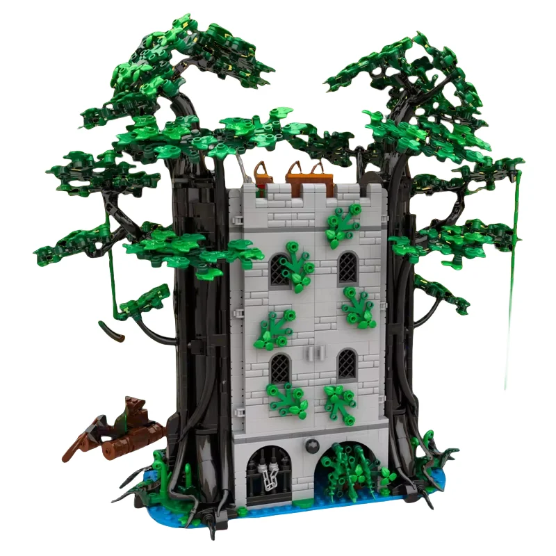 نموذج بناء قلعة العصور الوسطى MOC - مكعبات بناء لعبة تجميع الأجزاء الصغيرة - قطعة 1989 - مناسبة لجميع المتحمسين - Crea #4