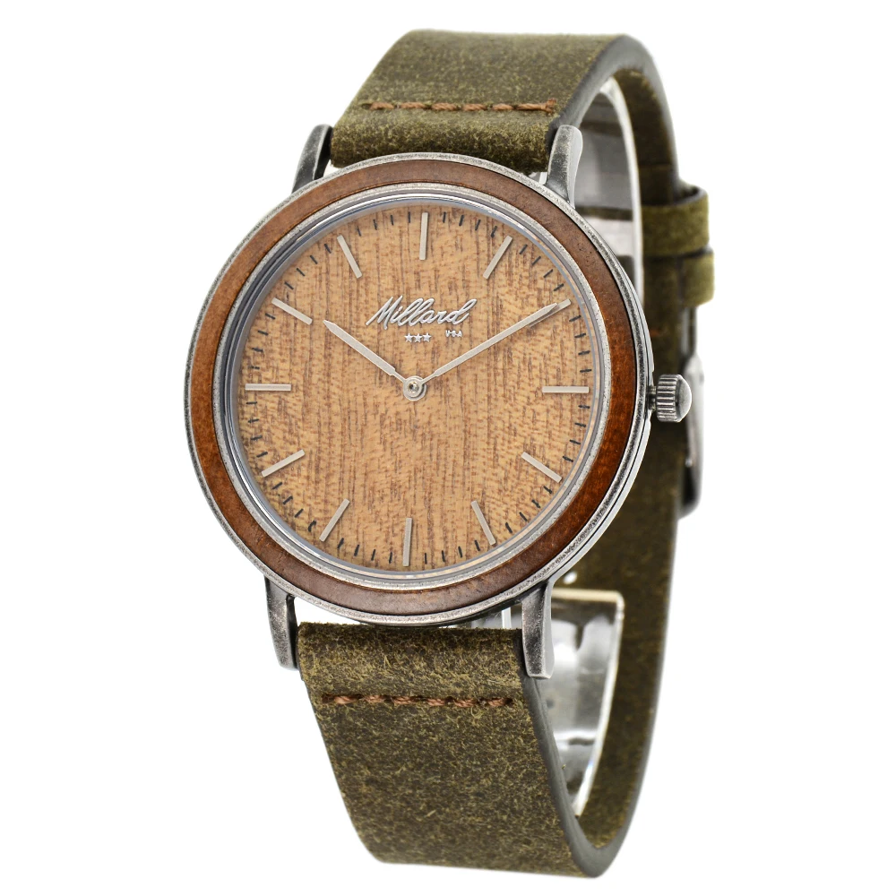 Bamboo Wood Movement with Basic Chronograph and Calendar Functions, Business Style, Suitable for Christmas Gifts