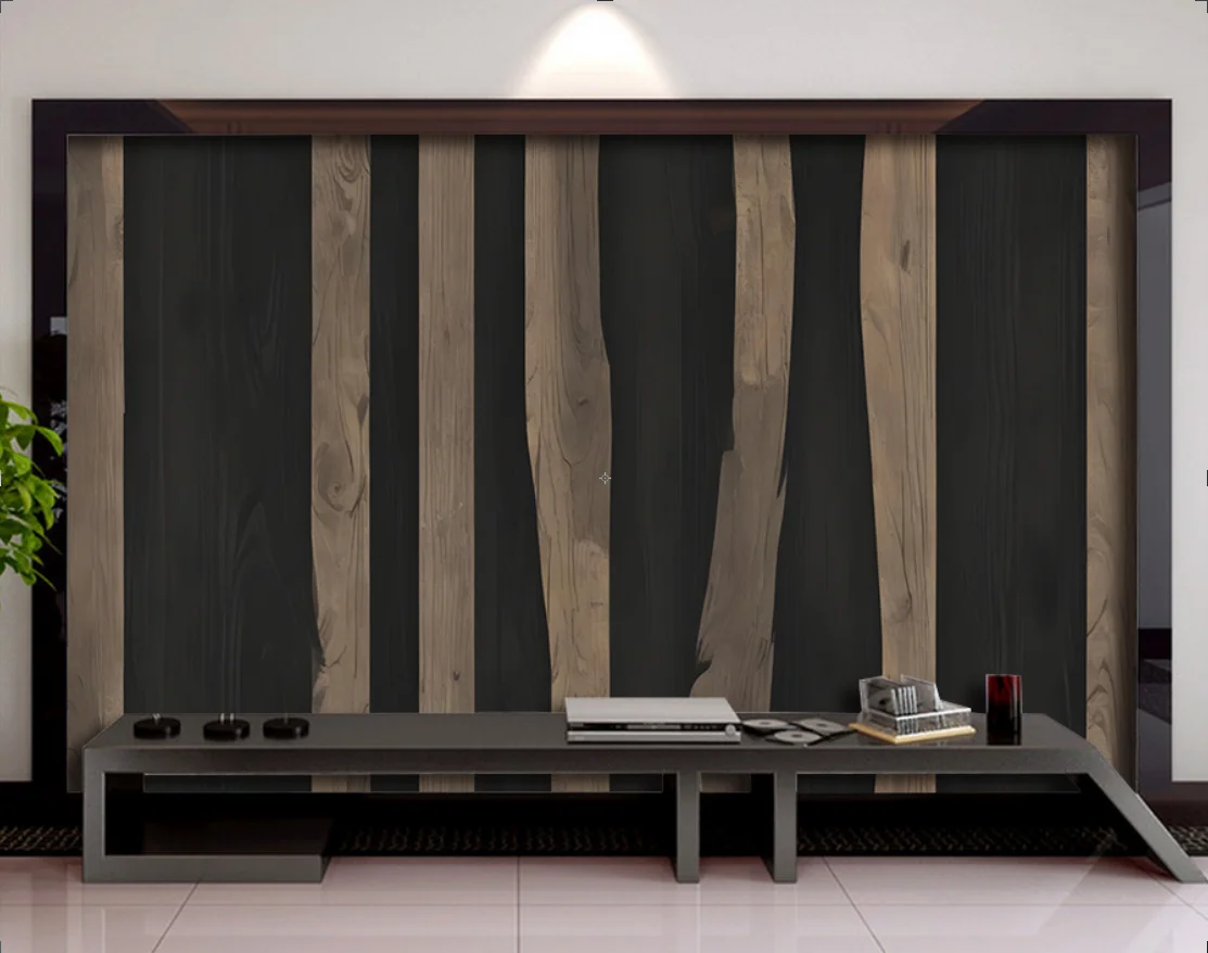 Custom 3D Photo Wallpaper Retro Wood Grain Wood Board Mural Wallpapers For Living Room Kitchen Restaurant Decor wallpaper