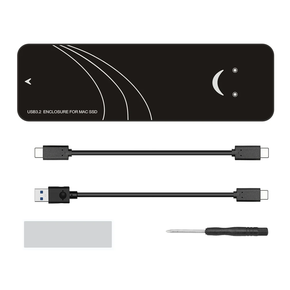 Caja USB C 3,2 Gen2 SSD 10/20Gbps PCIe SSD caja PCI-E protocolo AHCI/NVME para MacBook Air/Pro2013-2017 SSD