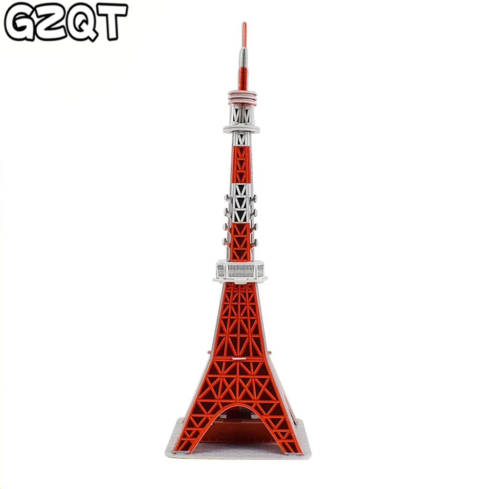 

DIY Tokyo Tower 3D Puzzle Paper Assembled Building Model Toys for Children Game World Architecture Jigsaw Educational Toy Gifts