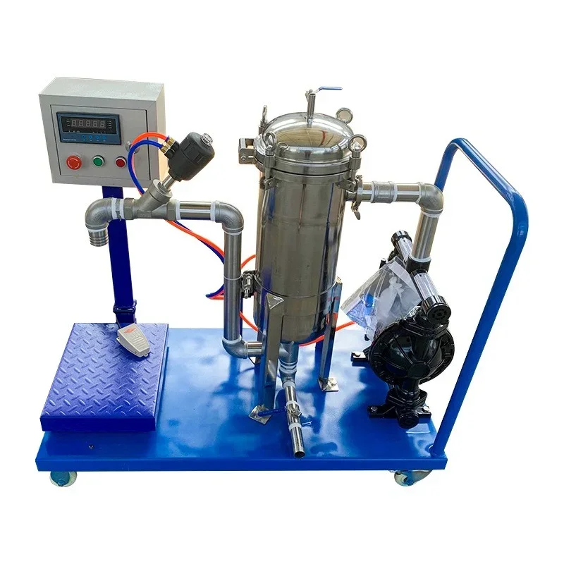 

Chemical paint filling machine, semi-automatic filling