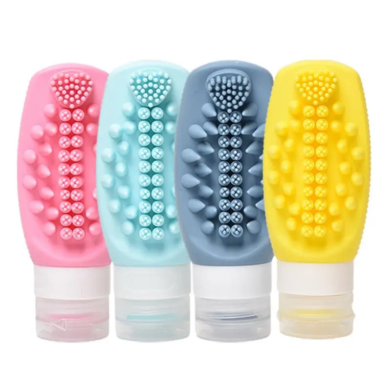 

Многоразовые бутылки портативные мягкие силиконовые дорожные шампуни косметические гелевые контейнеры бутылки сжимаемые с присоской 60 мл 89 мл