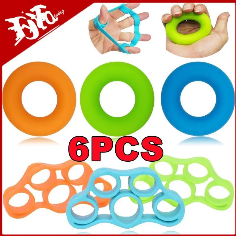 6/2/1PC Therapy Kit Finger Exercisers and Hand Strengtheners Grip Dexterity Supports Injury Recovery Stress Relief Kids Adults