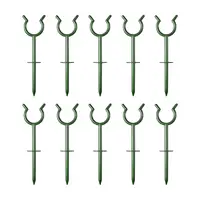 10Pcs Garden Hose Holder Guide Support Rack Double Hose Guide Stake for Yard Watering 4