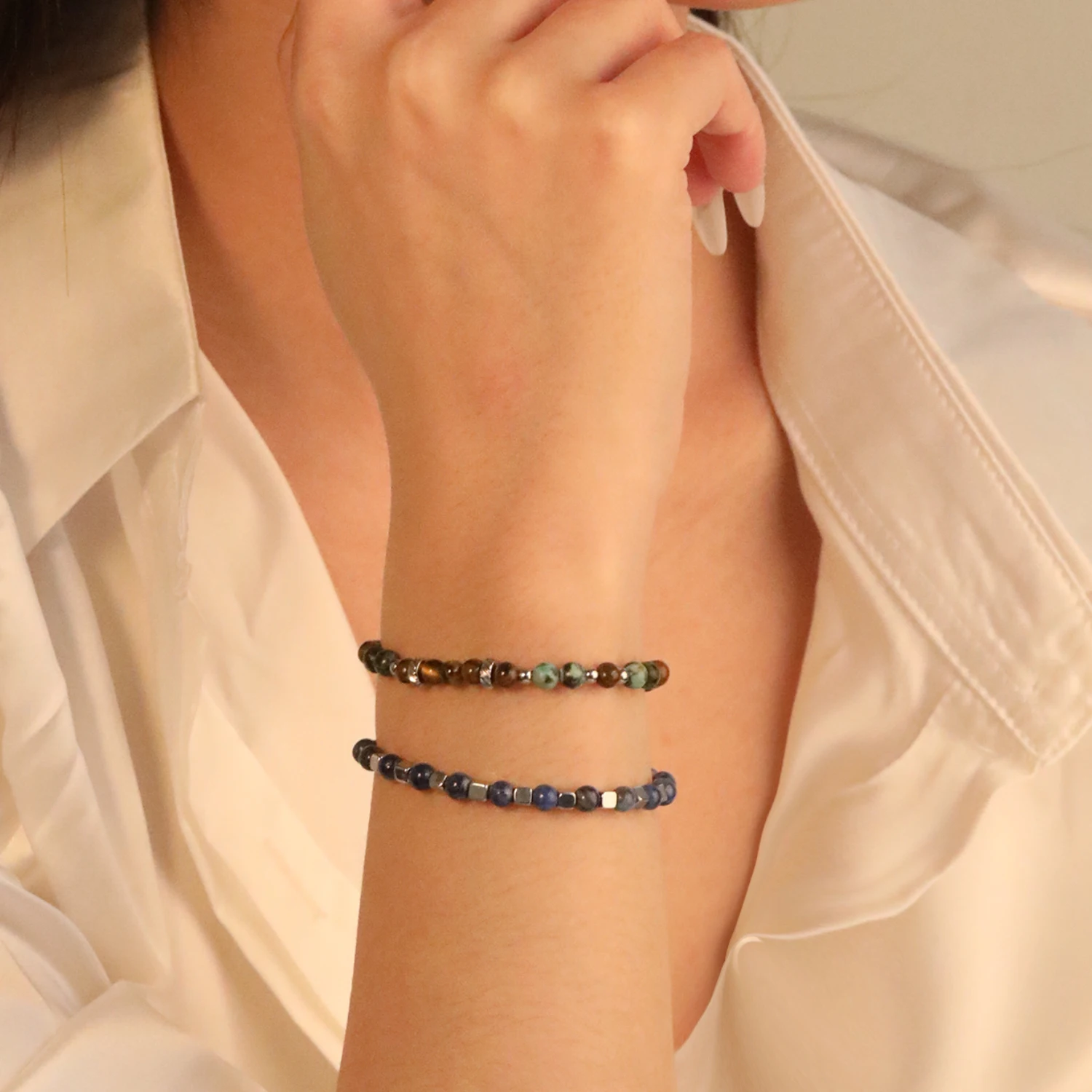 ASONSTEEL 316L Edelstahl Mischfarbe Perlenarmband Silber Farbe Einzigartige Böhmische Handgelenk Handgemachte Accessoires Schmuck Geschenke
