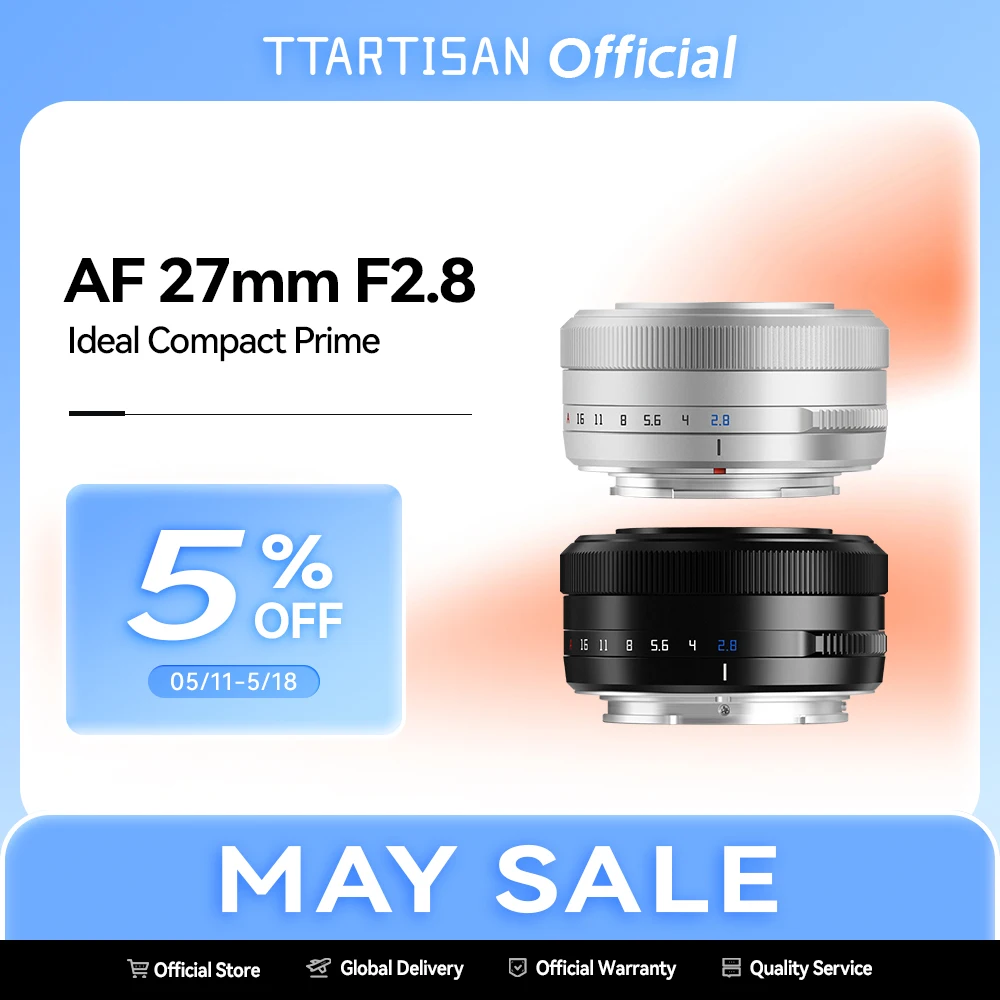 

TTArtisan Auto Focus 27mm F2.8 Camera Lens Fujifilm XF Sony E Nikon Z Mount For XA7 XT30 XS10 Xpro xe4 XH2S a6000 a6700 Z30 ZFC