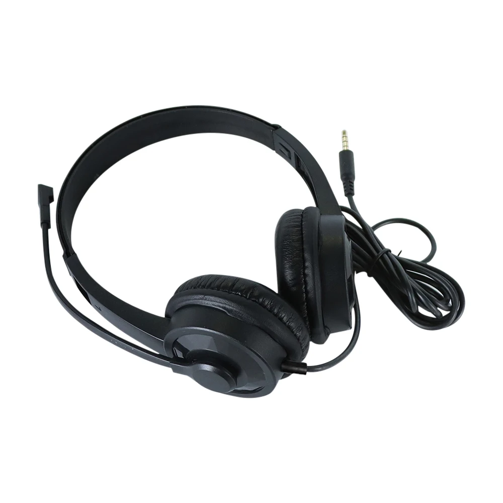 3,5MM Call Center Clear Voice Office School PC Gaming z mikrofonem 1,5M Przewodowy zestaw słuchawkowy do komputera Regulacja głośności Redukcja szumów — zdjęcie produktu 3