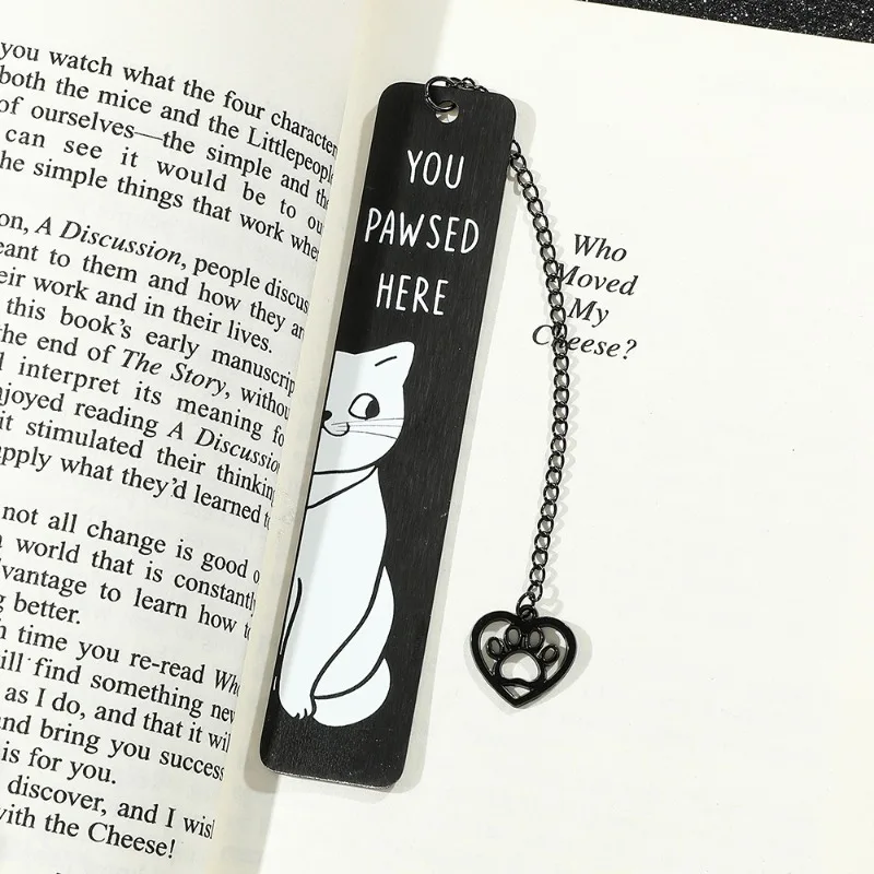 Cute Cat Bookmarks Metal Black Bookmarks Reading Marks Book Lovers Collections School Supplies Gifts for Friends and Teachers