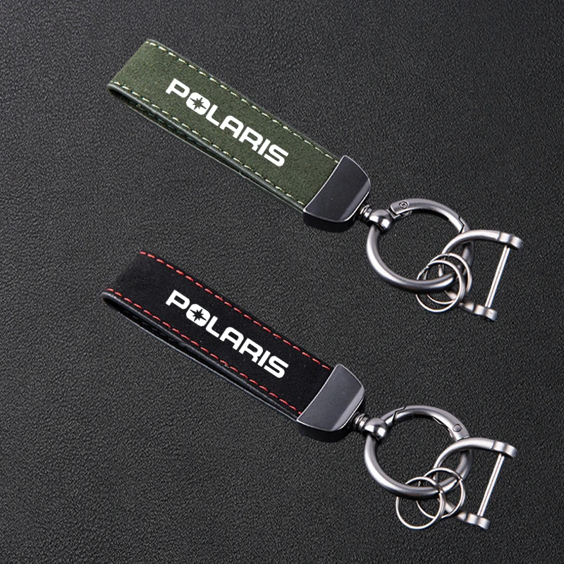 Für POLARIS Lustige Dekoration Auto Zubehör Auto Hochwertige Schlüsselanhänger Leder Wildleder Schlüsselanhänger