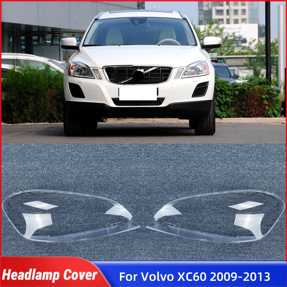 For Volvo XC60 2009 2010 2011 2012 2013 Car Gadgets Lampshade Headlight Glass Car Front Headlight Lens Cover Lights Shell