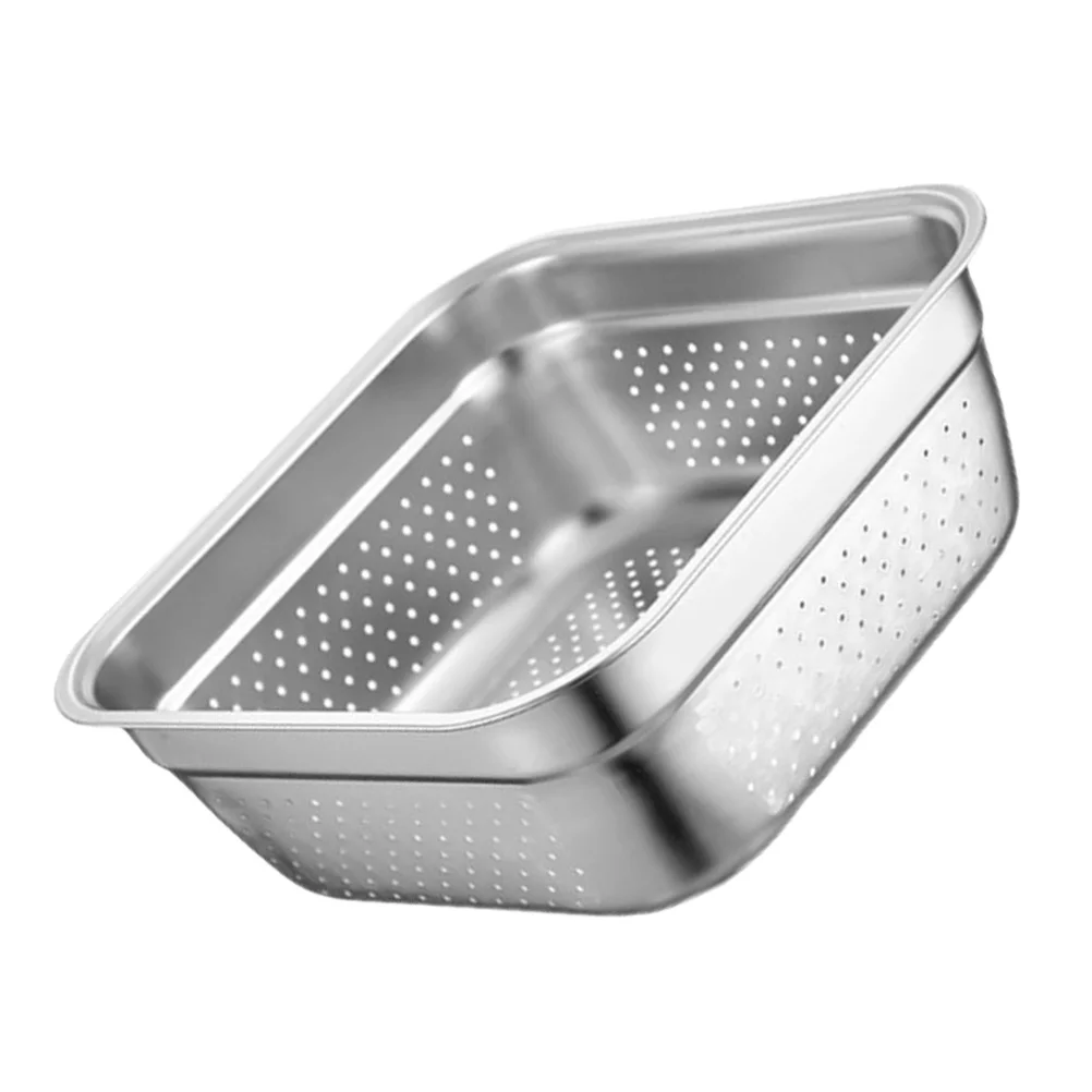 

Kitchen Sink Metal Washing Basin Filter Food Colander Gadget 201 Stainless Steel Buffet