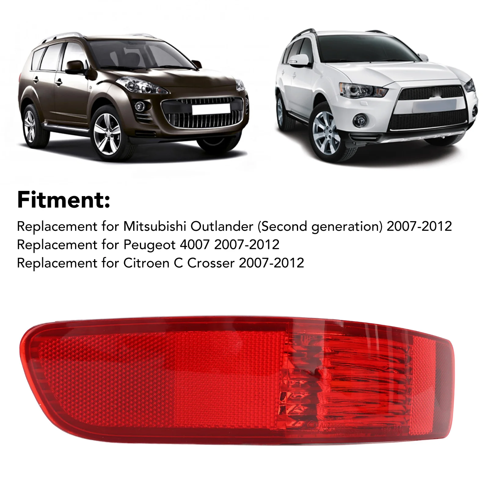 For Mitsubishi Outlander 2007 2008 2009 2010 2011 20112 1 Pc Left Rear Side Marker Reflector Light 12V Tail Bumper Lamp 8352A005