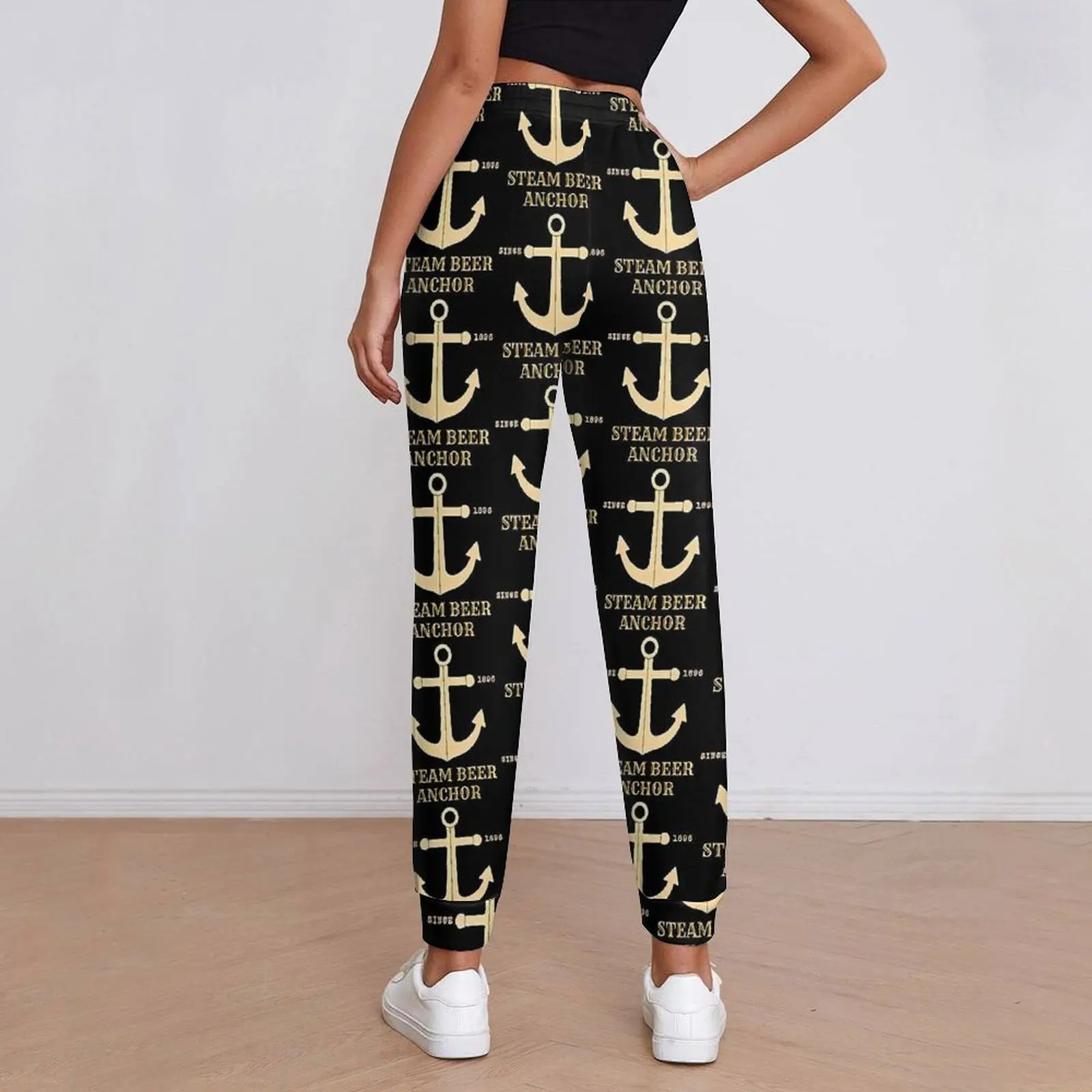 Gold Anchor Steam Baggy Pants Since 1896 Street Style Joggers Spring Womens Home Custom Oversize Trousers Gift