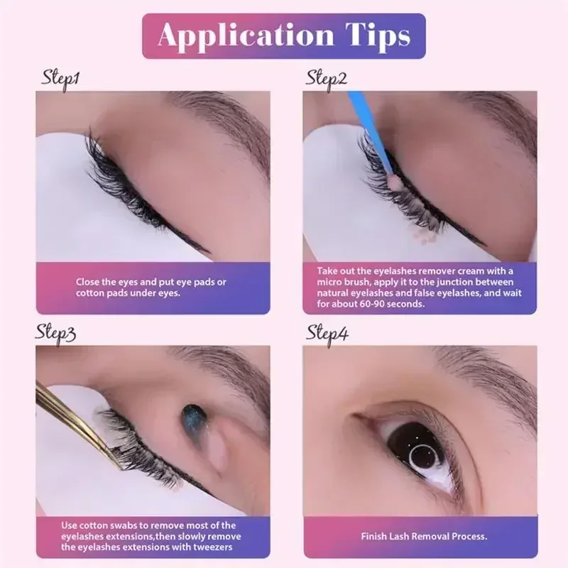 Gollee Eyelash EXTENSION กาว Remover การระคายเคืองต่ํากลิ่นพีช 15g ไม่มีกลิ่น Eyelash กาว Remover Grafting Eyelash กาวเจล