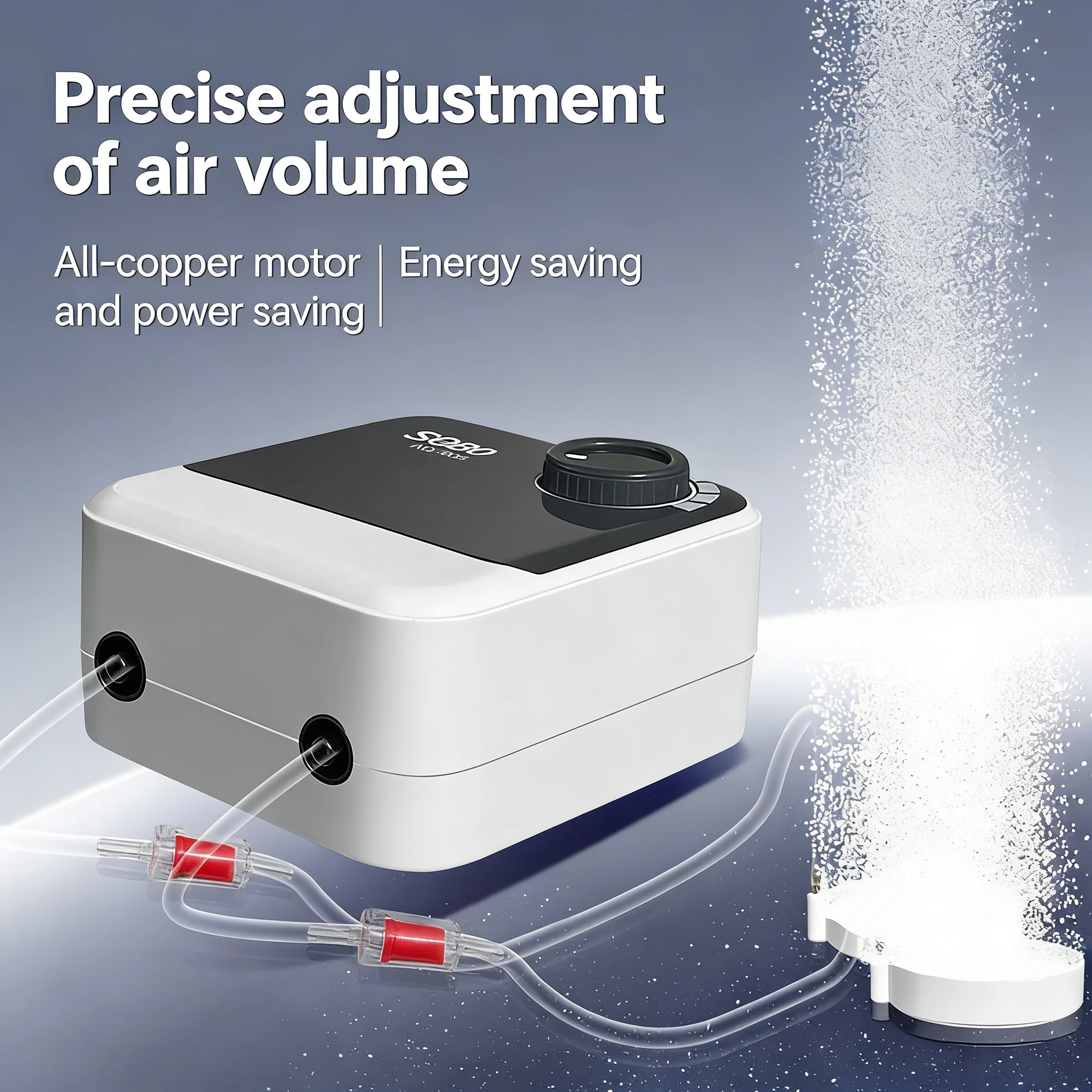 SOBO Aquarium Oxygen Air Pump Fish Tank Adjustable Air Volume High Power Oxygenator Air Compressor Aerator 220v