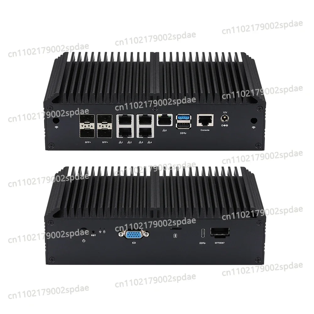 Mini pc q20300g9-s10 series cpu c3558/ c3758r/ c3808/10g sfp+/2.5g lan/console/vga mini server/router