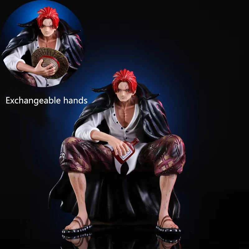 

16cm One Piece Gk Shanks Figure Chronicle Master Stars Plece Bt Sitting Posture Action Pvc Anime Collection Modelkids toys decor